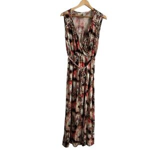 Sangria Maxi V-neck Dress Size 10